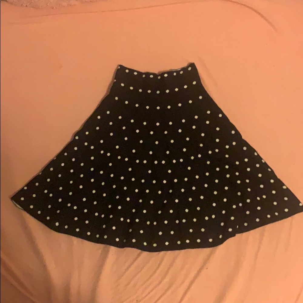 Black polkadot sweater skirt